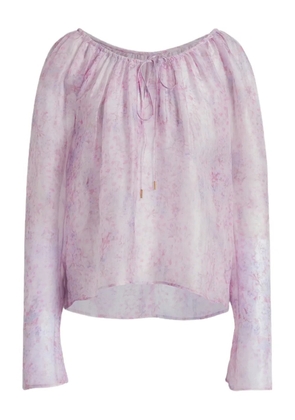 Alberta Ferretti tie floral blouse - White