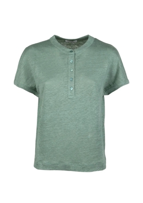 Kangra button short-sleeve T-shirt - Green