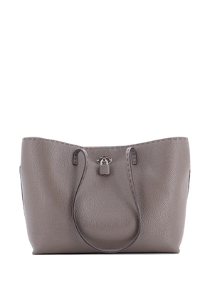 Fendi Pre-Owned Selleria Carla Leather Medium tote bag - Grey