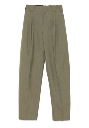 Mugler pleated wide-leg trousers - Green