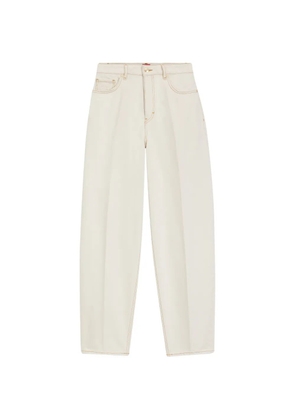 HUGO topstitch cotton jeans - Neutrals
