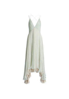 Alberta Ferretti ruffled pleated dress - Green