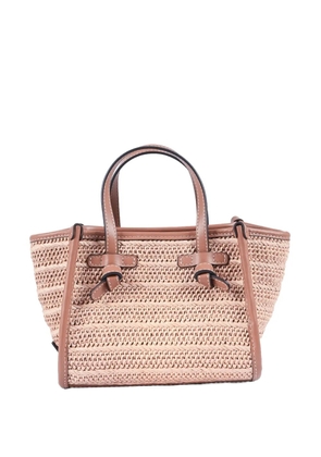 GIANNI CHIARINI knot-detail woven-design shoulder bag - Pink