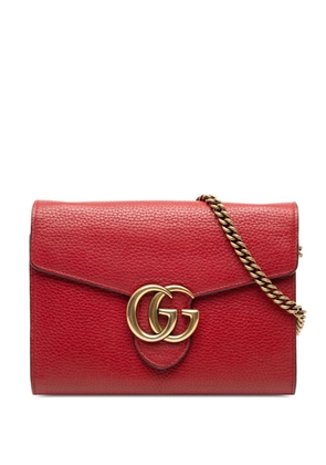 Gucci Pre-Owned 2016-2025 GG Marmont Leather Wallet on Chain crossbody bag - Red