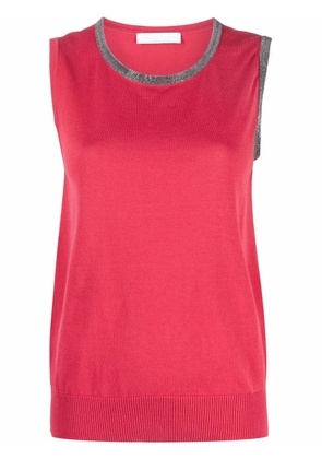 Fabiana Filippi embellished fine-knit tank top - Red