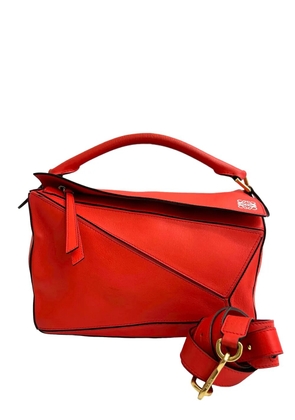 Loewe Pre-Owned 2010-2026 Medium Calfskin Puzzle satchel - Red