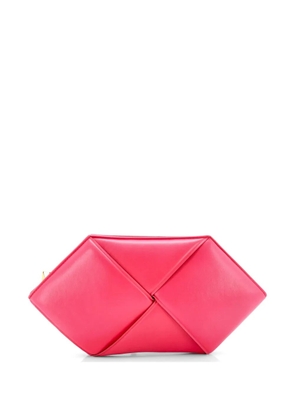 Bottega Veneta Pre-Owned Hexagon Maxi Intrecciato Leather clutch bag - Pink
