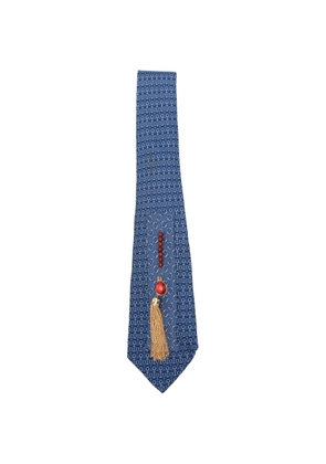 A.N.G.E.L.O. Vintage Upcycling x Stefania Bertoni customised Hermès tie - Blue