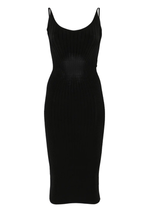 Mugler knitted midi dress - Black
