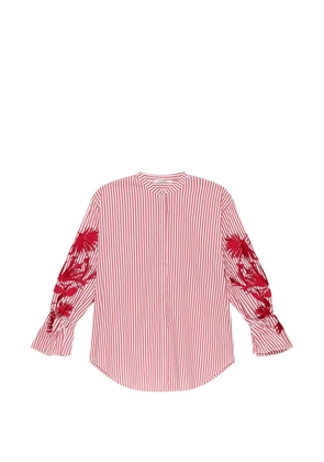 MALIPARMI striped embroidered shirt