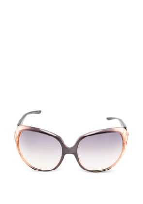 Christian Dior Pre-Owned 2000s oversized-frame sunglasses - Brown