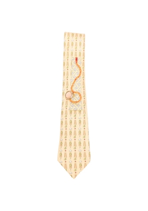 A.N.G.E.L.O. Vintage Upcycling x Stefania Bertoni customised Hermès patterned tie - Yellow