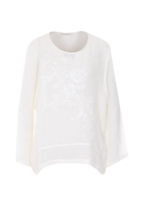 Maurizio Pecoraro floral-embroidered tunic - Neutrals