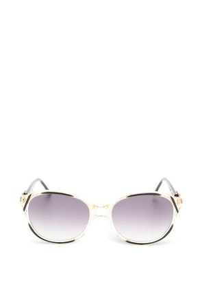 Saint Laurent Pre-Owned 1990s round-frame sunglasses - Neutrals