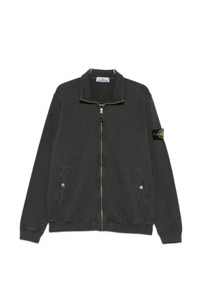 Stone Island zip logo-patch sweatshirt - Grey
