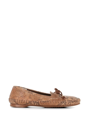 Alexander Hotto bow loafers - Brown
