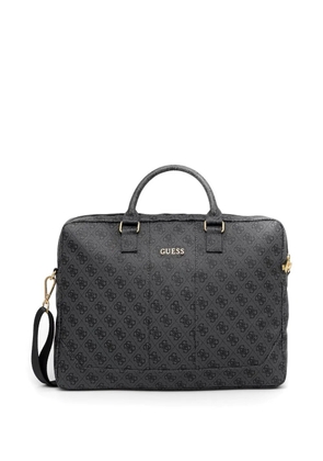 GUESS USA monogram top handle laptop bag - Grey