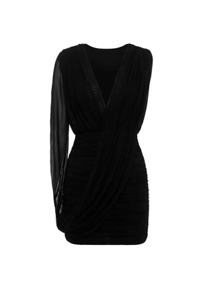 AXEL 113 Jade draped mesh mini dress - Black
