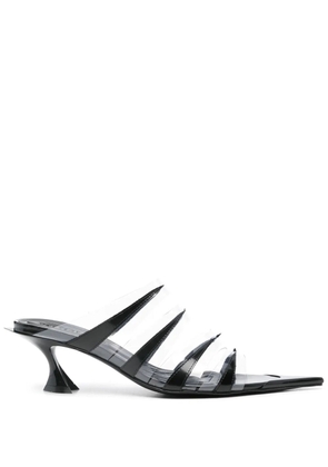 Mugler 55mm Fang sandals - White