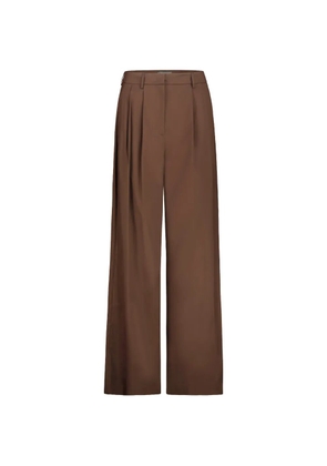DRHOPE double-pleat tailored trousers - Brown