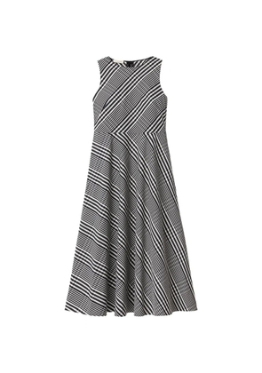 Lafayette 148 grid-plaid midi dress - Black