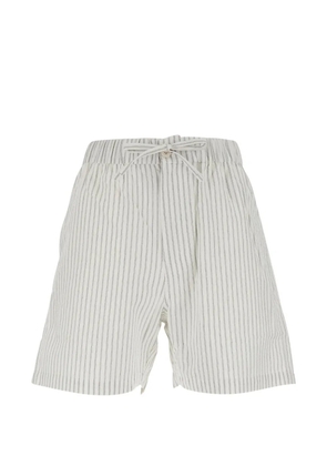 COOR striped drawstring shorts - White