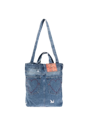 CARNE BOLLENTE heart patch tote bag - Blue