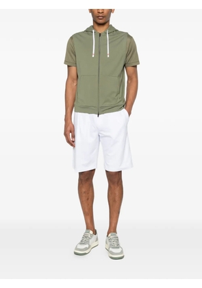 Kired pleated drawstring shorts - White