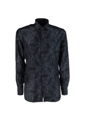 Corneliani brocade-print shirt - Blue