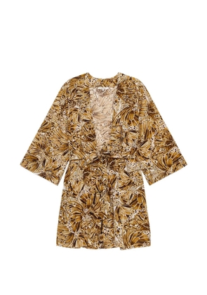 MALIPARMI Sweet Butterfly embroidery dress - Brown