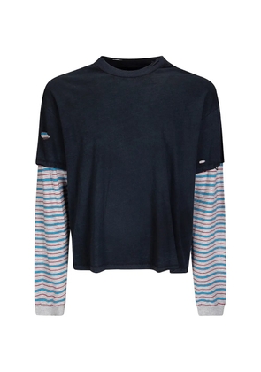 Stockholm Surfboard Club striped layered T-shirt - Black