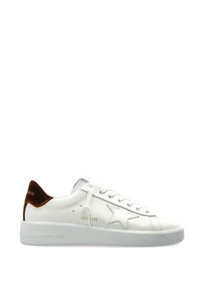 Golden Goose star appliqué leather sneakers - White