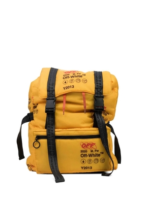 Off-White logo-print backpack - Yellow