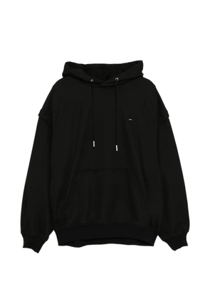 SONGZIO graphic-embroidered long-sleeve hoodie - Black