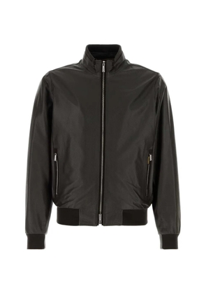 Moorer zip up bomber jacket - Black