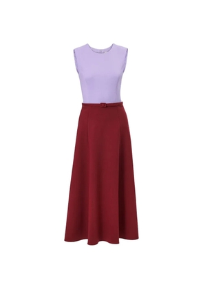 Carolina Herrera two-tone midi dress - Red