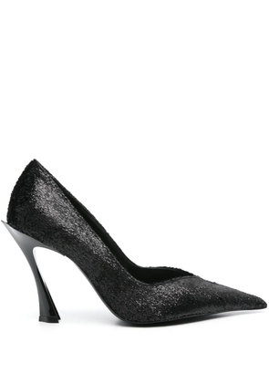 Mugler 105mm lurex pumps - Black