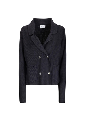 be you double-breasted cardigan - Blue