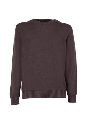 Zanone Giro crew-neck long-sleeved sweater - Brown