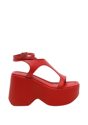 Vic Matie Logic open-toe buckle sandals - Red