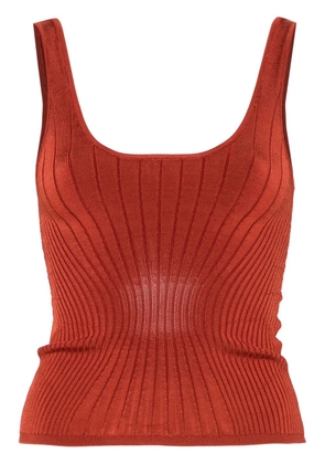 Mugler knitted tank top - Red