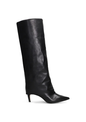 CARRANO 65mm pointed-toe leather boots - Black