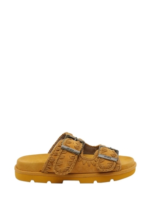 Mou buckles bio suede sandals - Yellow
