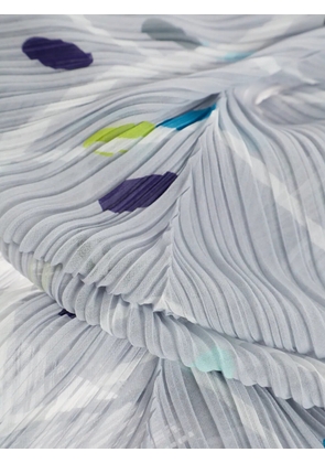 Pleats Please Issey Miyake pleated patterned scarf - Grey