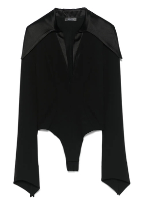Mugler spiky-collar bodysuit - Black