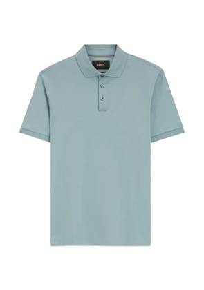 BOSS button-placket polo shirt - Blue