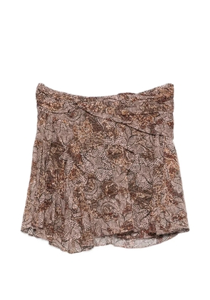 ISABEL MARANT Camia printed mini skirt - Neutrals