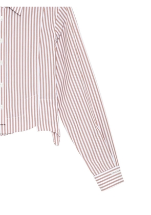 Monse deconstructed cropped shirt - Brown