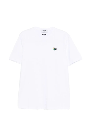 MSGM logo-embroidered T-shirt - White