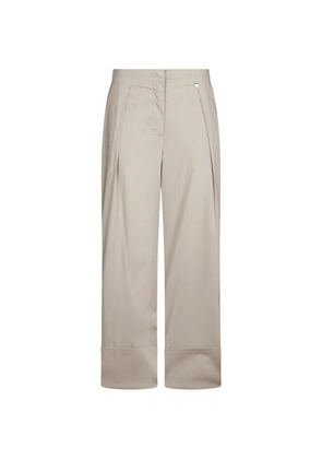 LIU JO logo-plaque flared trousers - Grey
